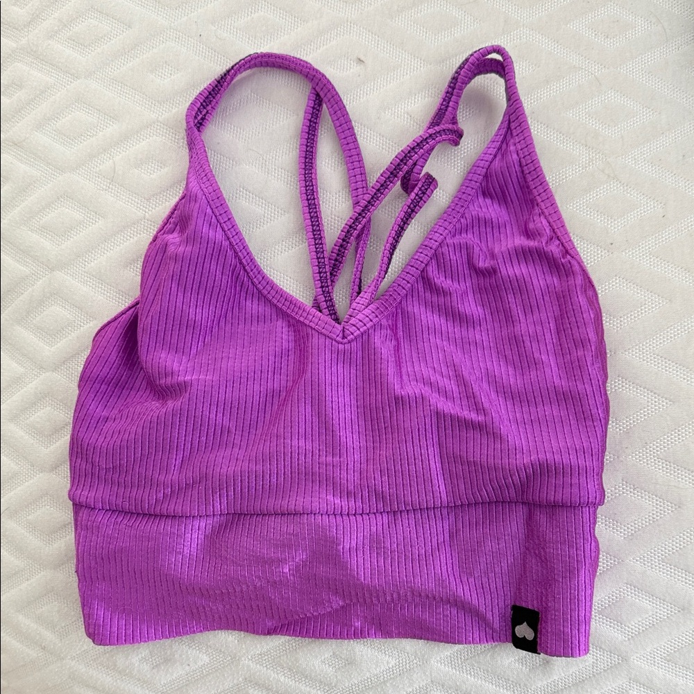 Booty by Brabants Purple Ribbed Top